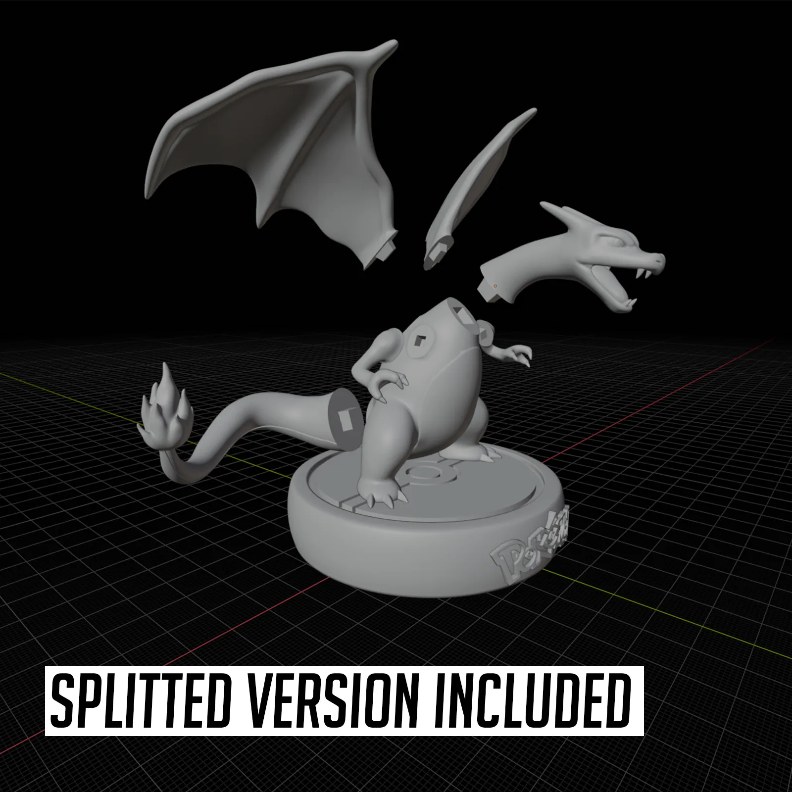 Charizard - Dracaufeu (Pokémon) - STL -3D Print