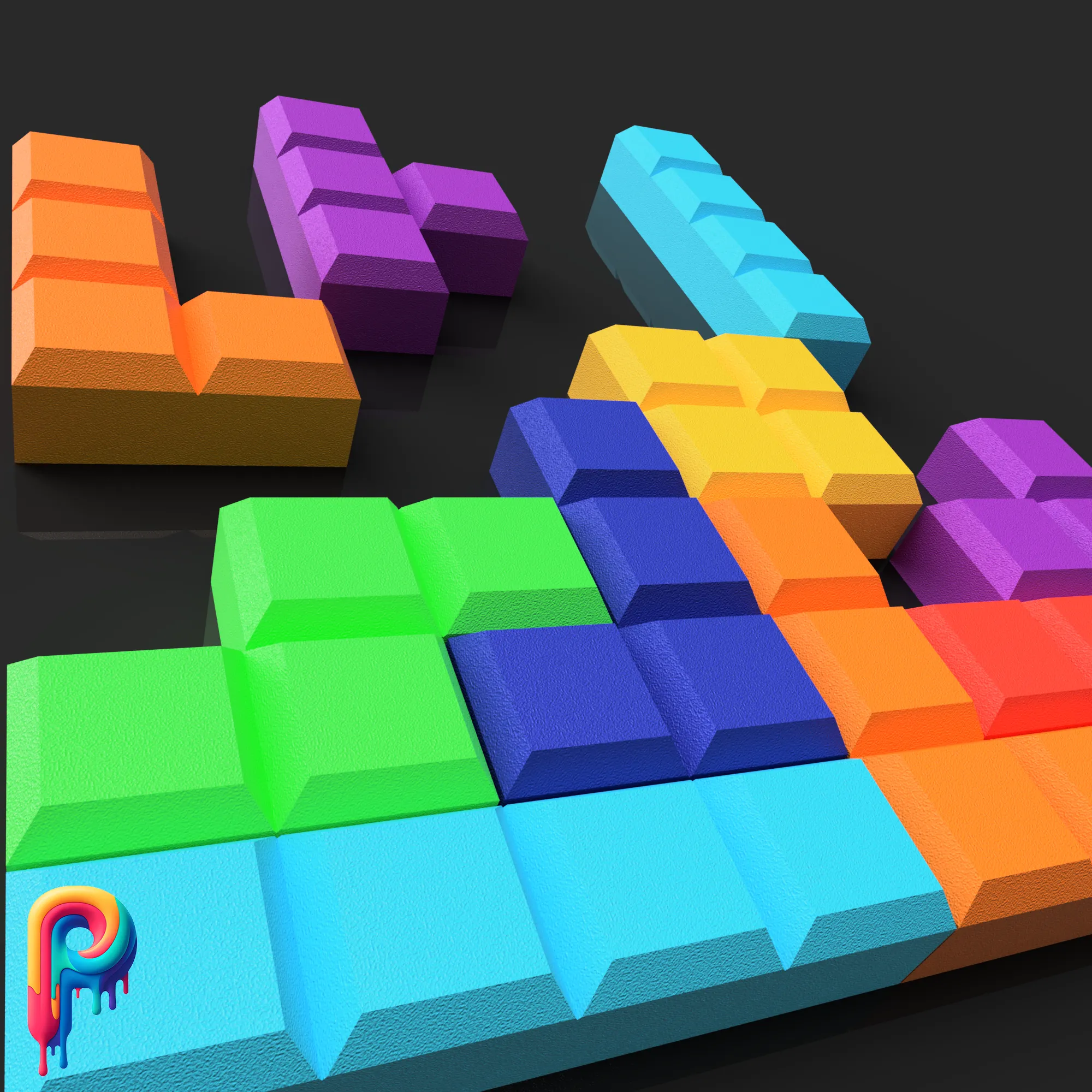 Tetris Fridge Magnets by Polymeria