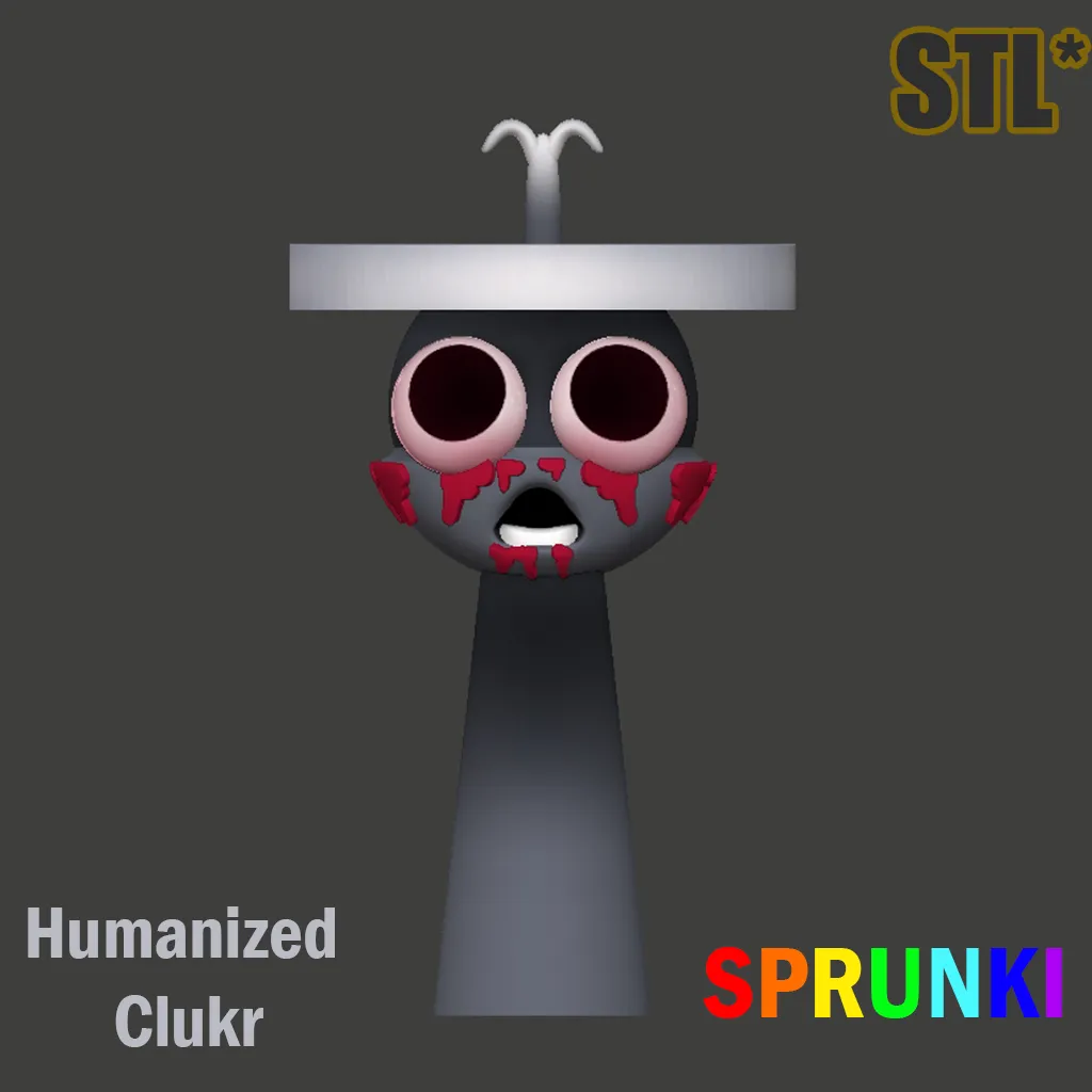 Sprunki Incredibox Clukr Horror Sprunki STL 3D Character
