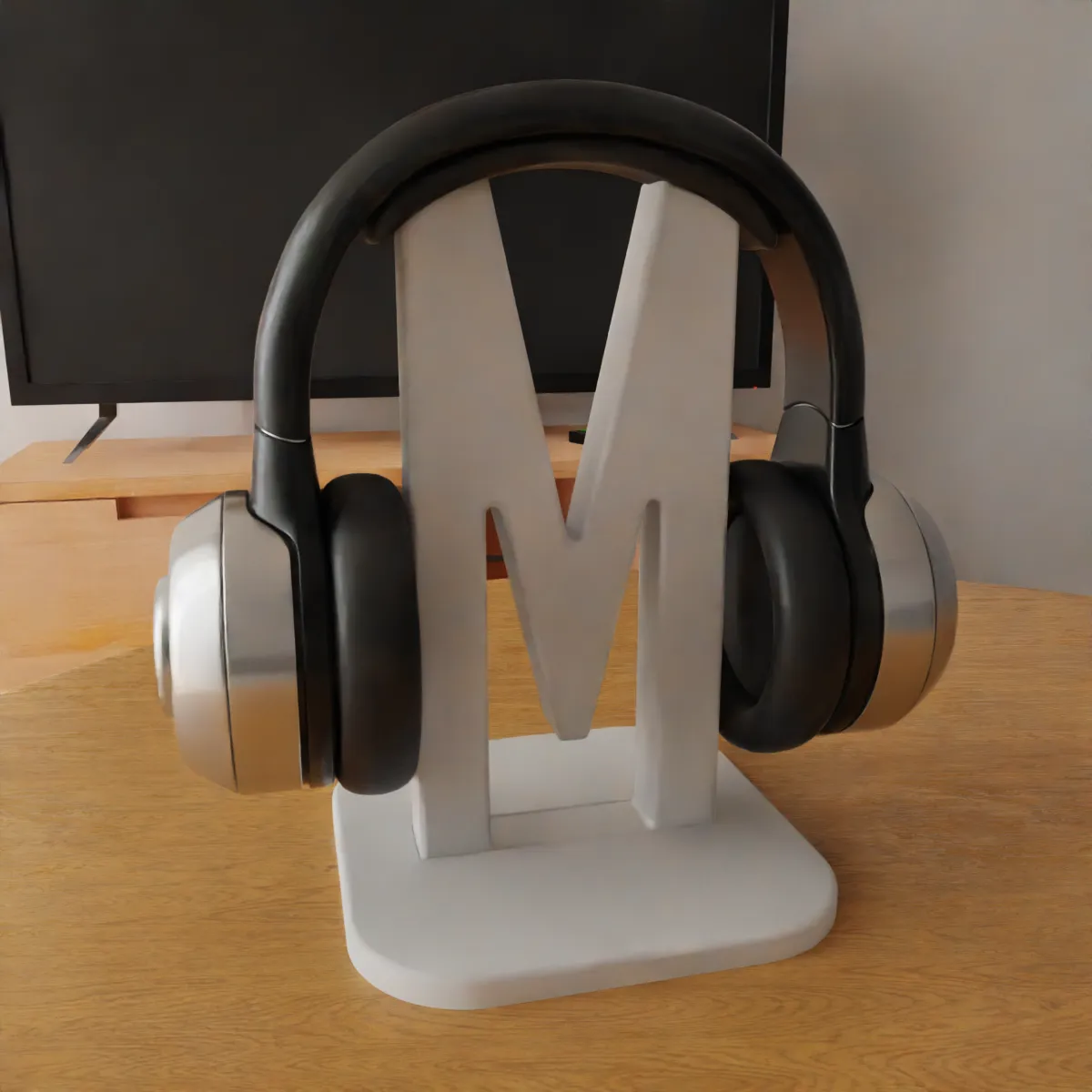 headphone holder stand letter M
