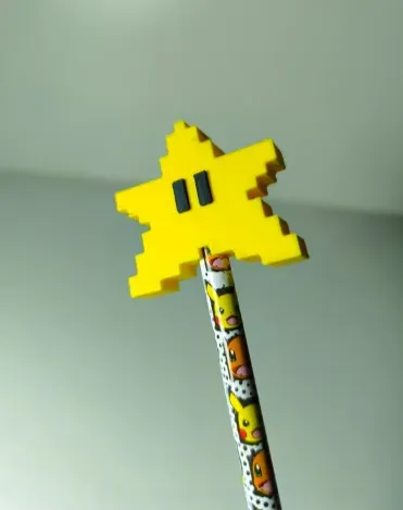 Estrella Mario Bros para lápiz y llavero