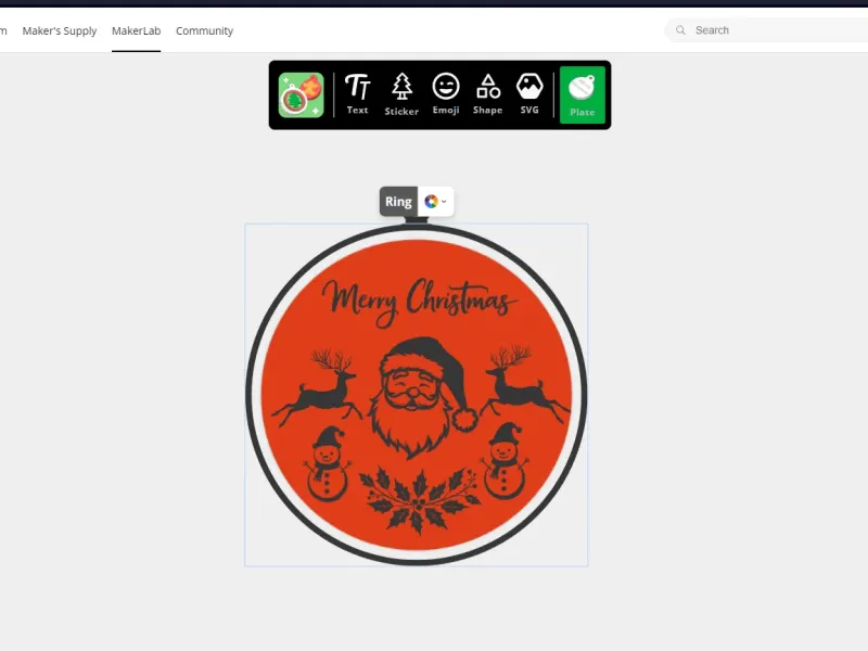 Santa Ornament