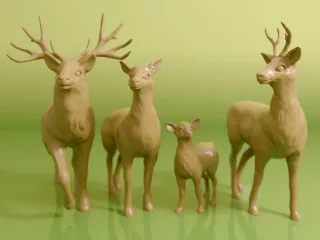Deer Family Sculpture: Graceful and Majestic Design