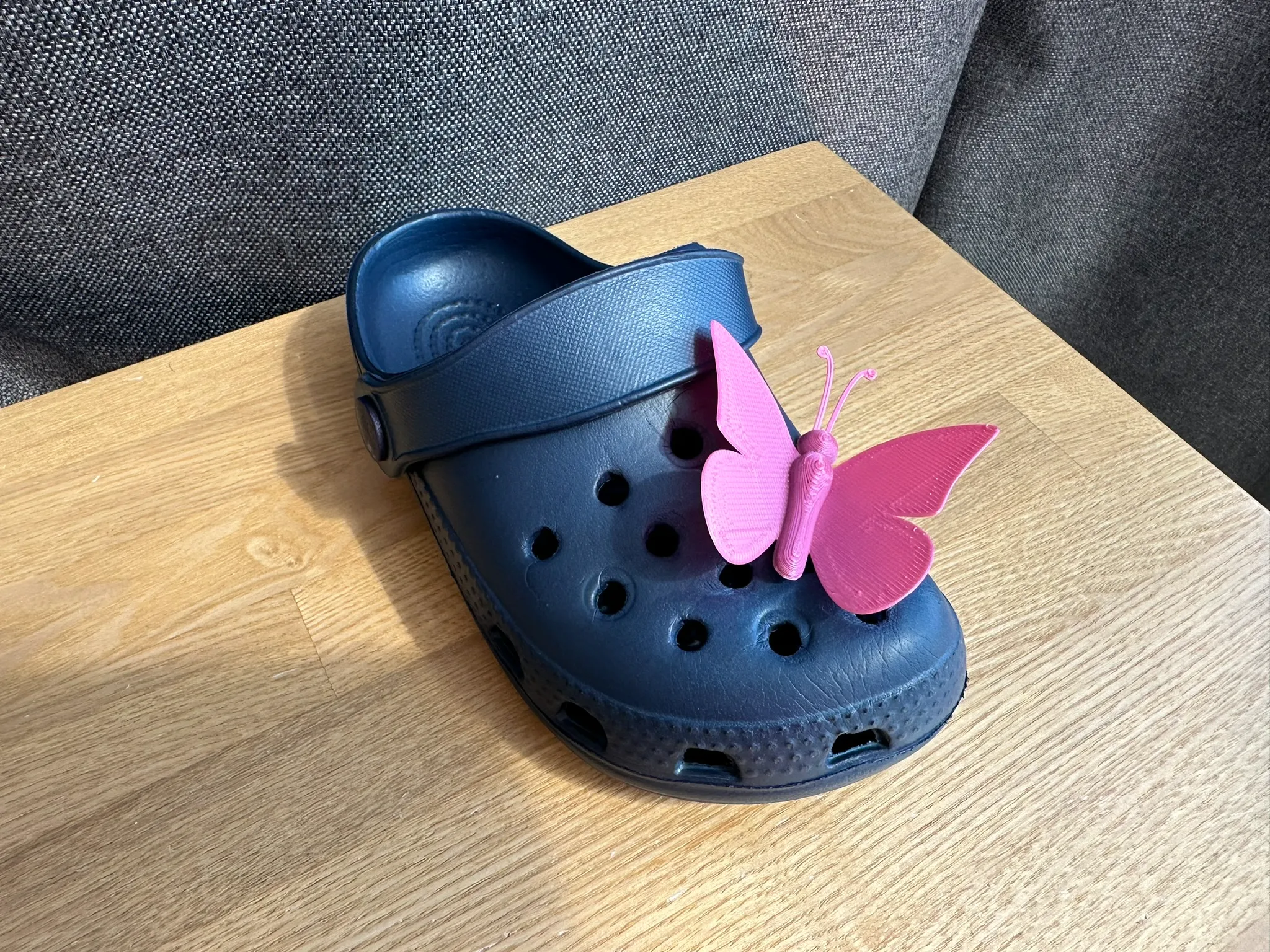Butterfly shoe charm