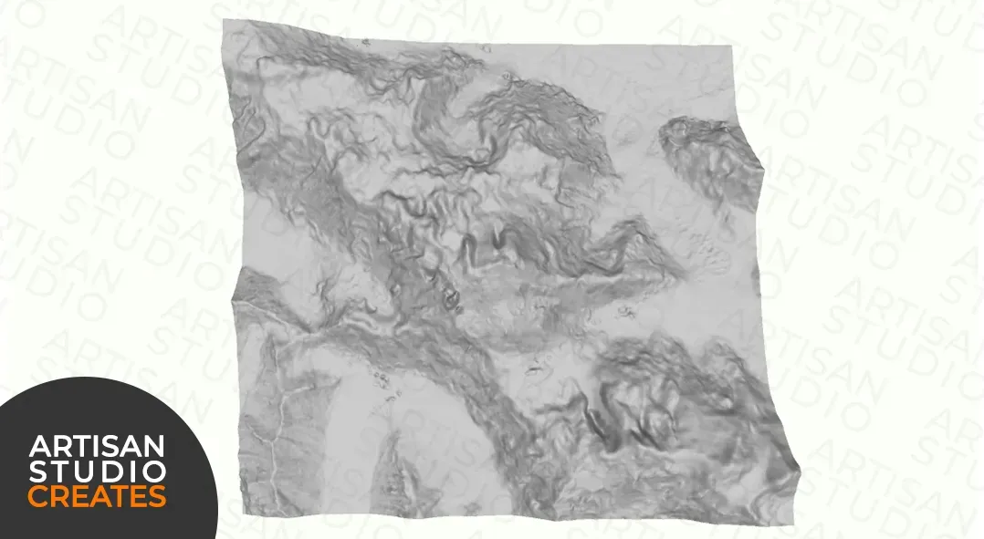 Gasherbrum 1 | STL-bestand | 3D topografisch model