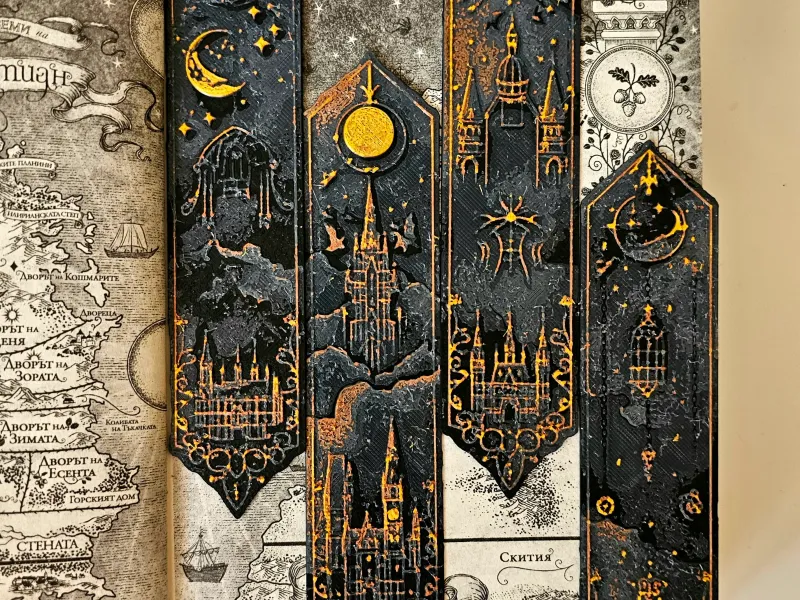 "Hogwarts"- Lesezeichen-Set inspiriert von Harry Potter