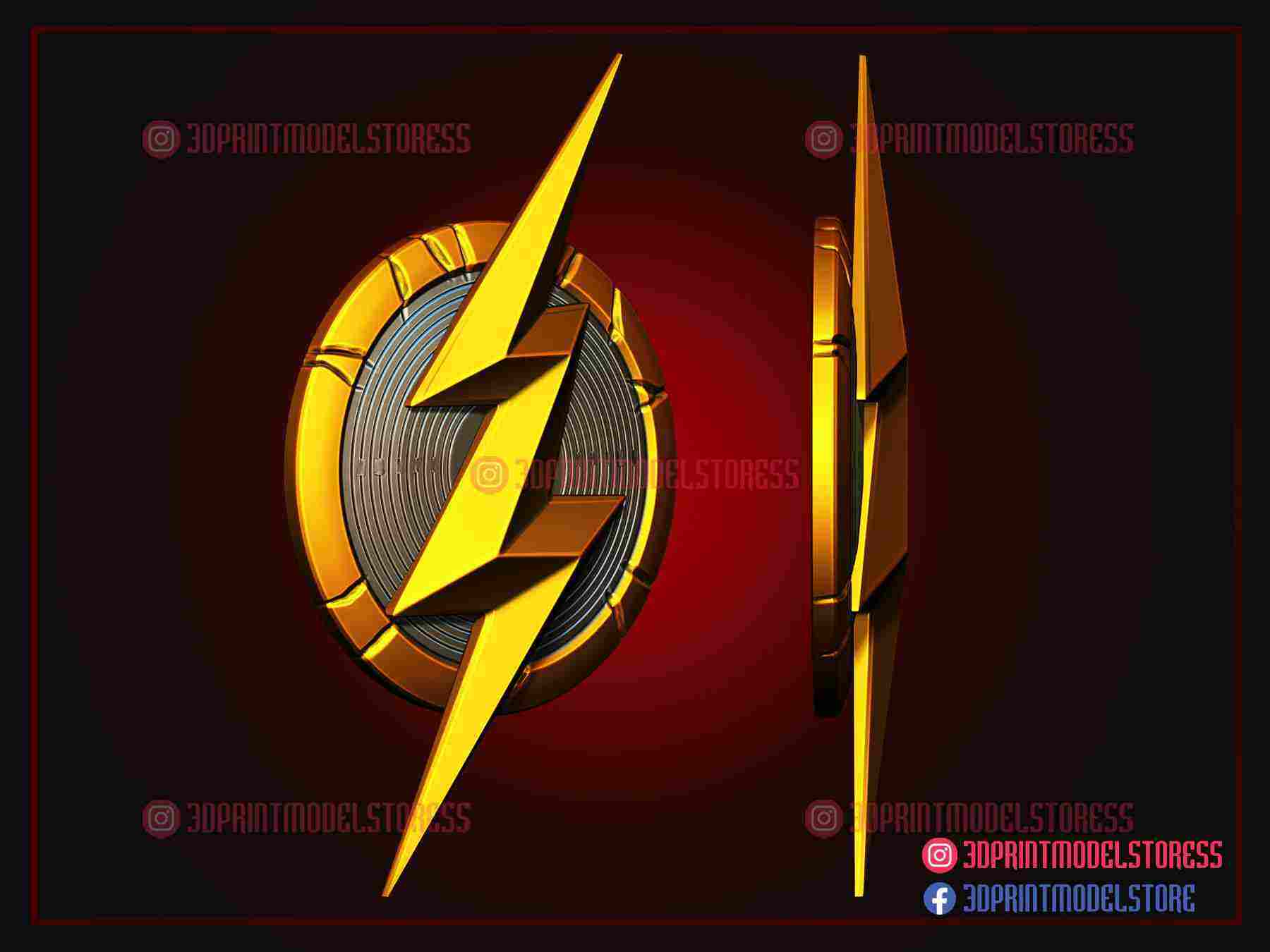 The Flash Symbol Logo - DC Comics Cosplay, 3D models download