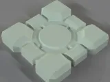 Portal 2-Inspired Companion Cube Fridge Magnet-0