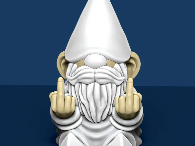 Garden Gnome Middle Finger