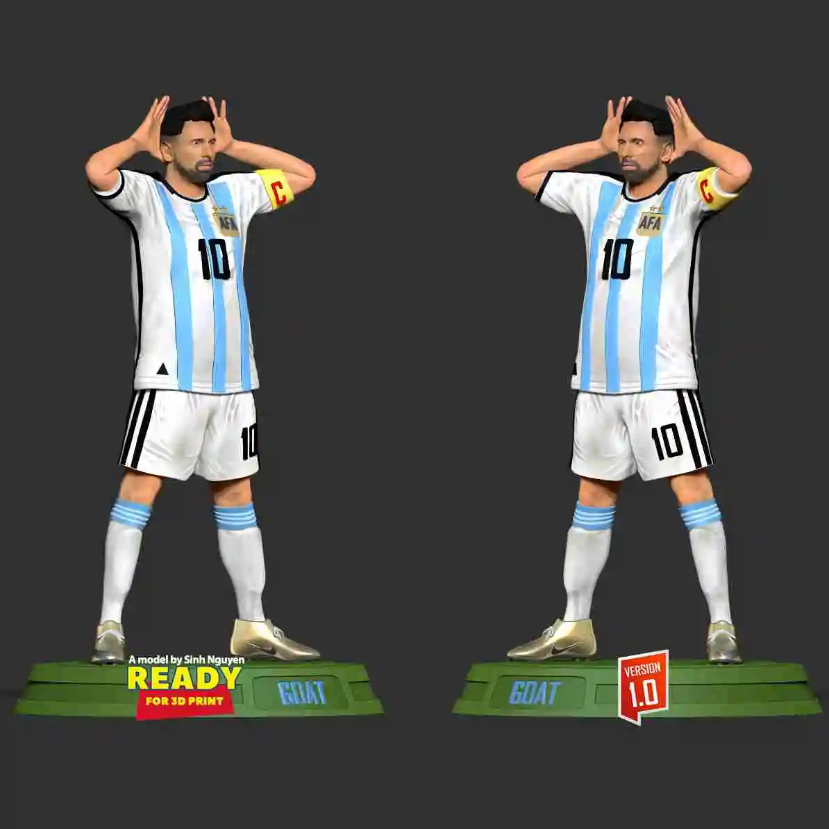 STL file jersey -- ARGENTINA -- 2022 -- LEO MESSI・3D printing