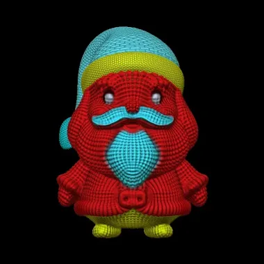 Cute knitted Little Santa Claus-1