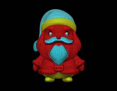 Cute knitted Little Santa Claus-1