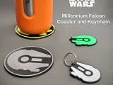 Millennium Falcon Coaster & Keychain-4