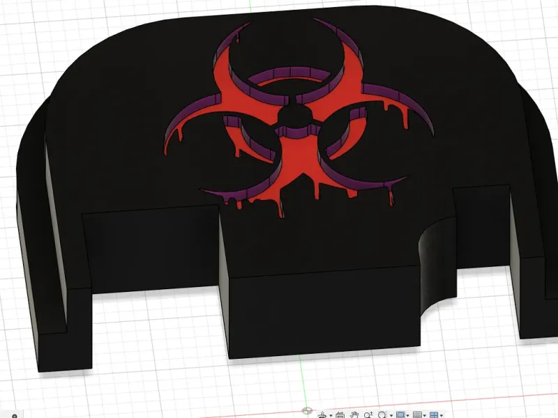 engraved drippy biohazard backplate