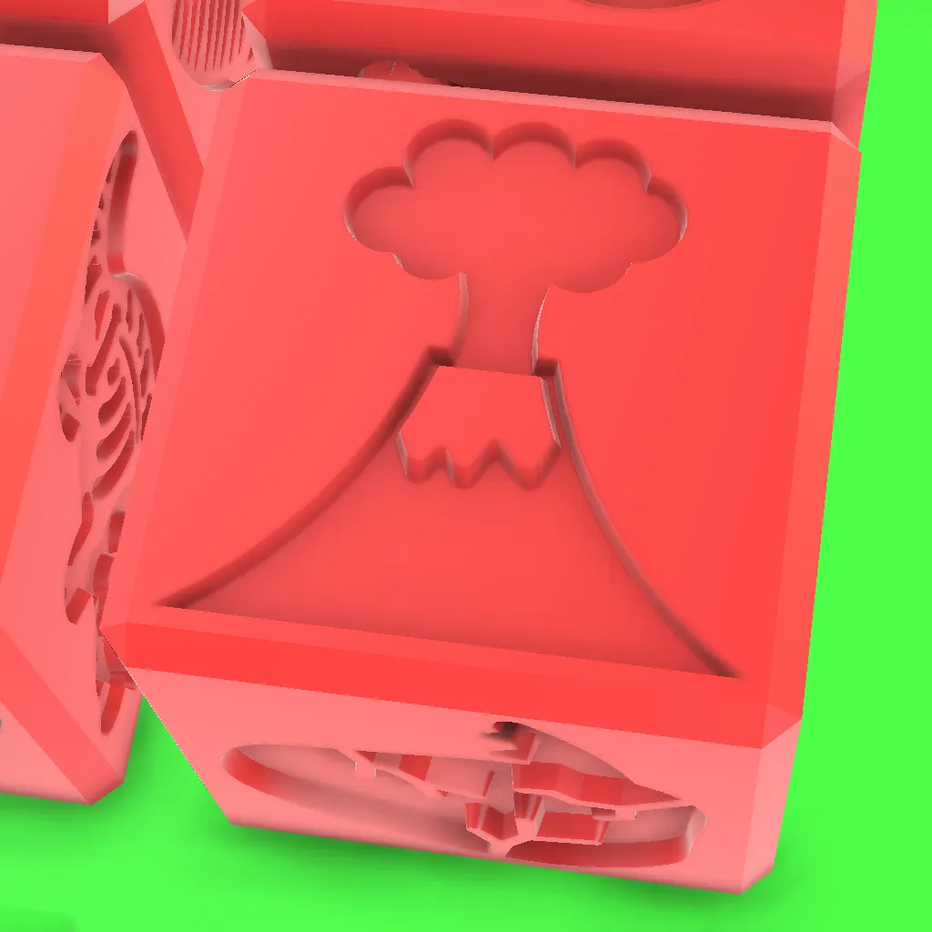 Educational Dinosaur Cube for playdough and sensory play