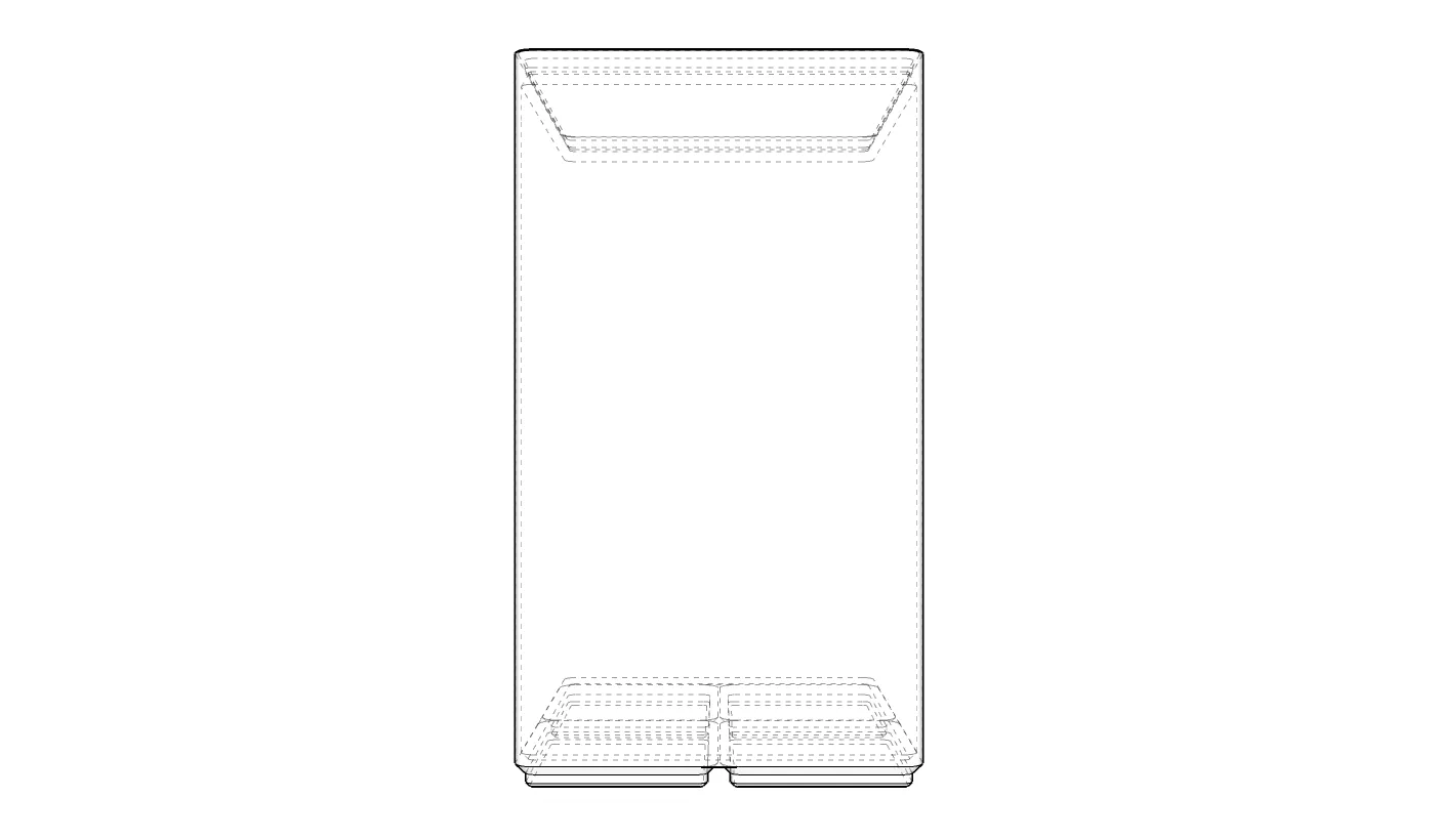 Gridfinity 2x2 Urn Bin, 150mm Tall