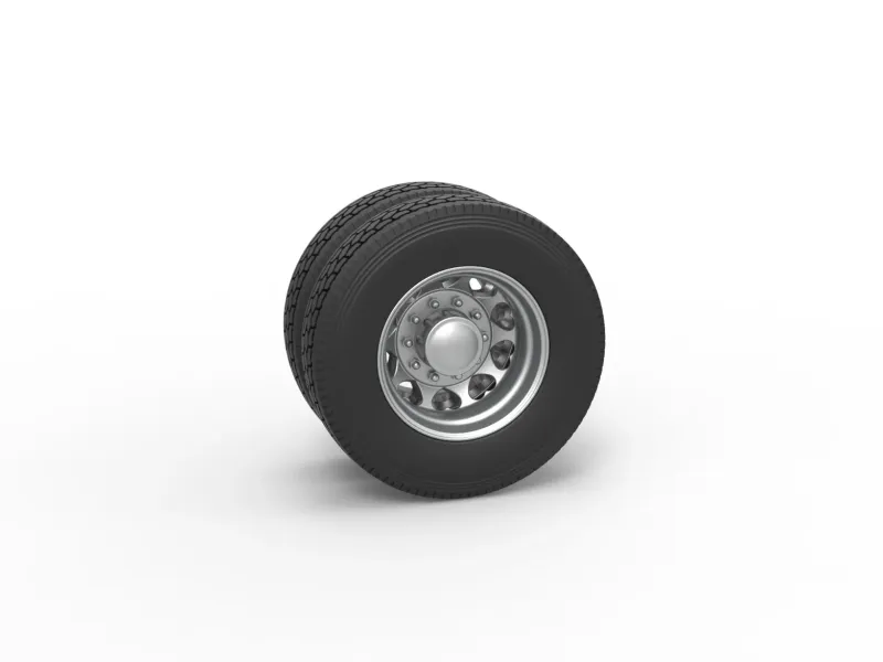 Rueda trasera personalizada de semirremolque Versión 25 Escala 1:25