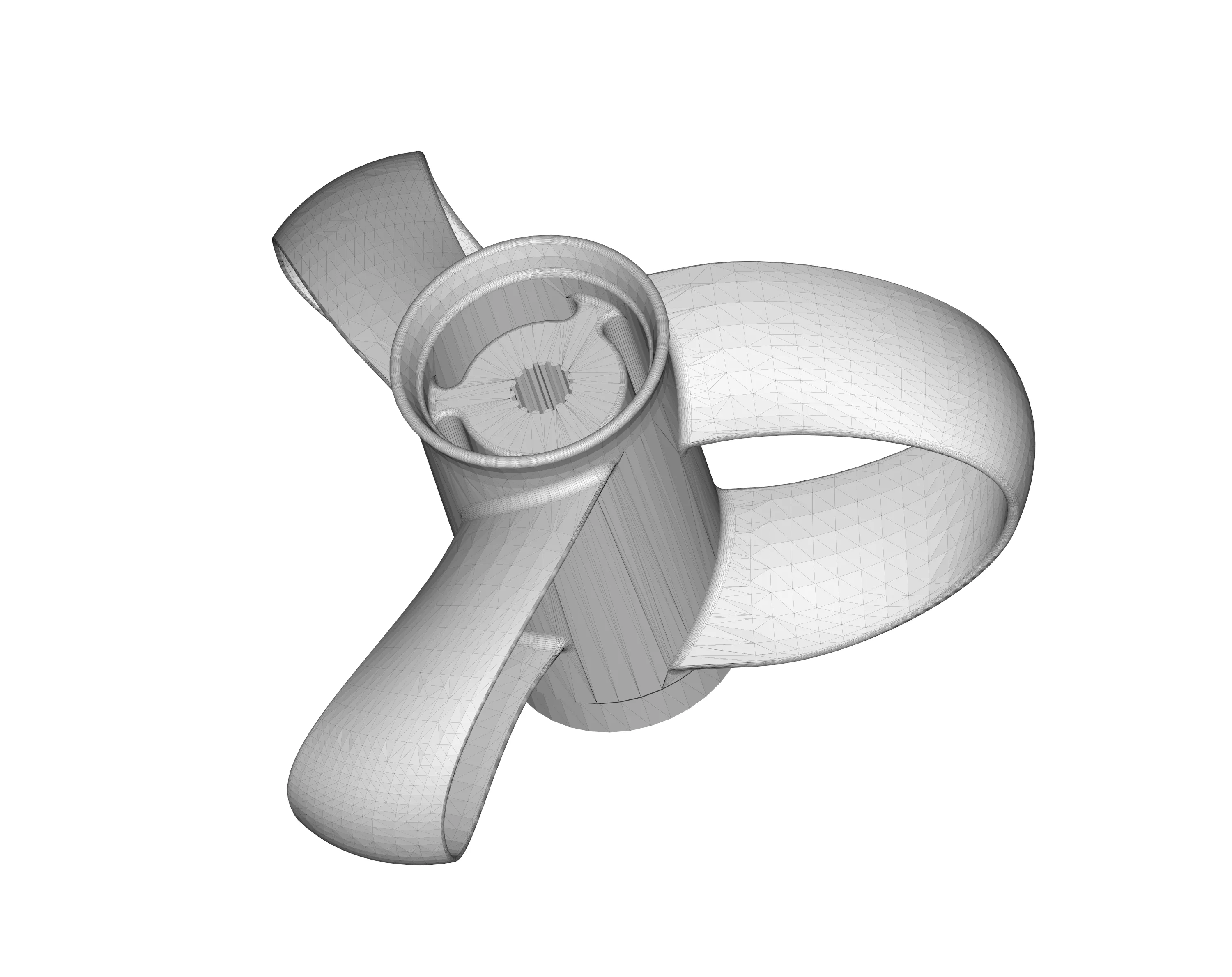 Sharrow toroidal boat propeller - 3 blades