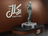 STATUA DELL'UOMO DI FERRO CON BASE - MODELLO DI STAMPA 3D AD ALTO DETTAGLIO-1