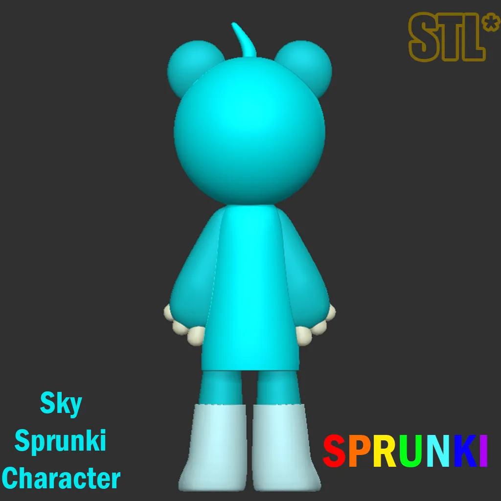 Sky Blue Sprunki STL file Sprunki Incredibox STL 3D