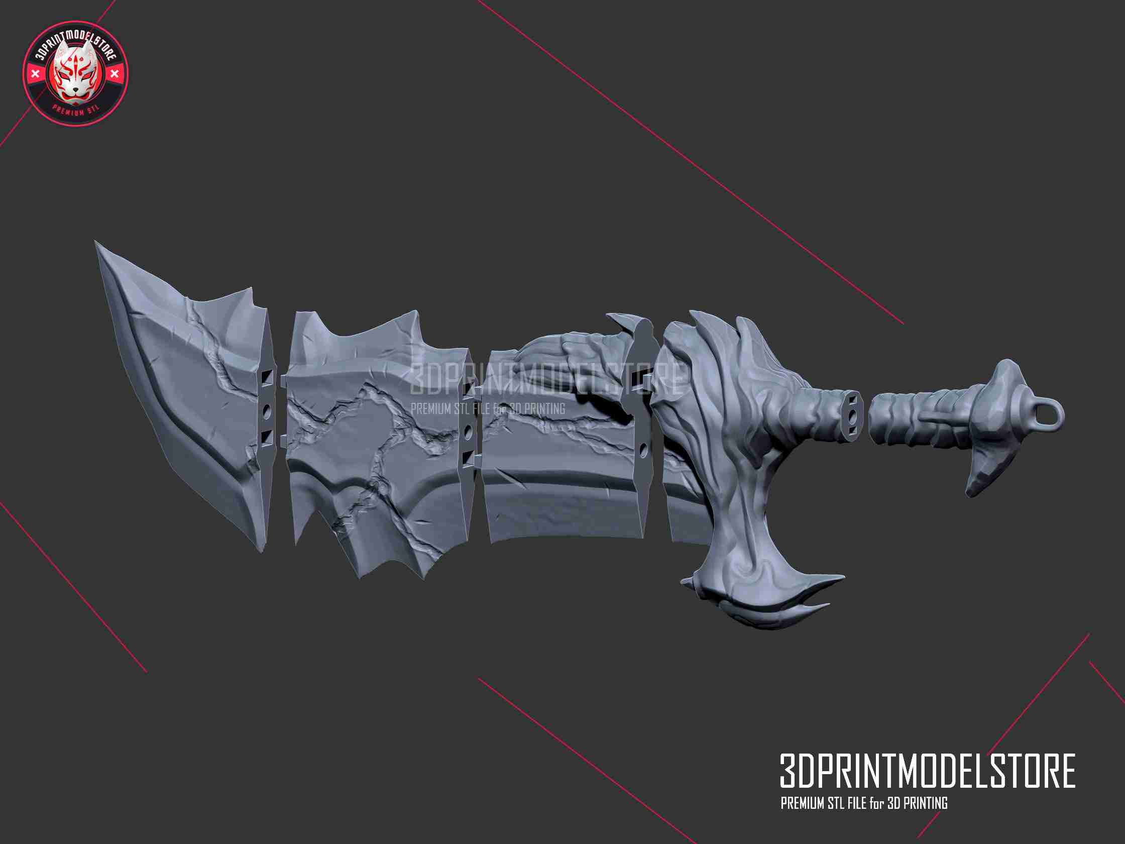 Blades of Chaos God of War 3D model 3D printable