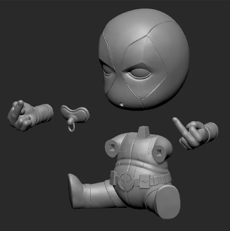 Baby Deadpool Middle Finger
