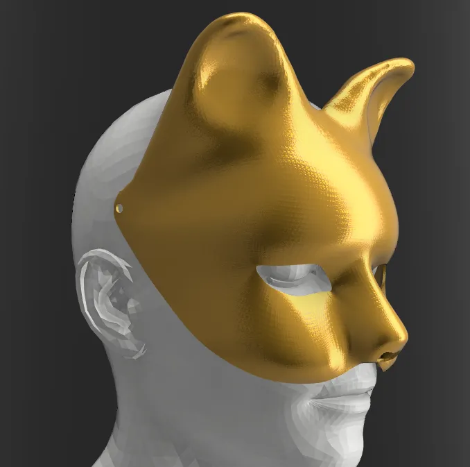 Masque Chat Design 3D | Modèle de Cosplay et Déguisement