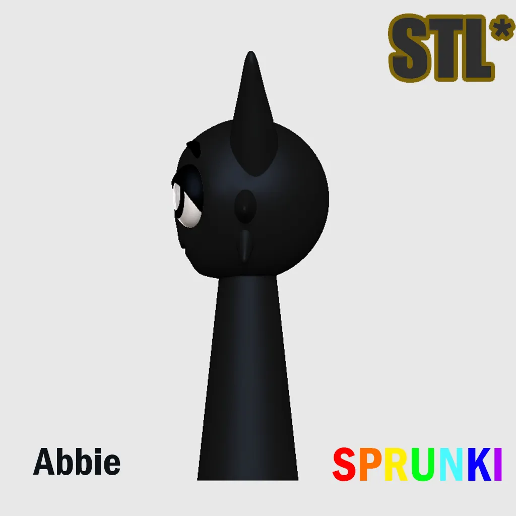 Sprunki Incredibox Abbie Sprunki STL 3D Character Fanart