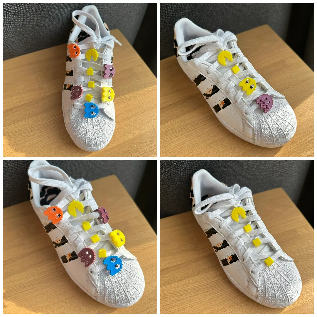 Pac-Man shoe charm