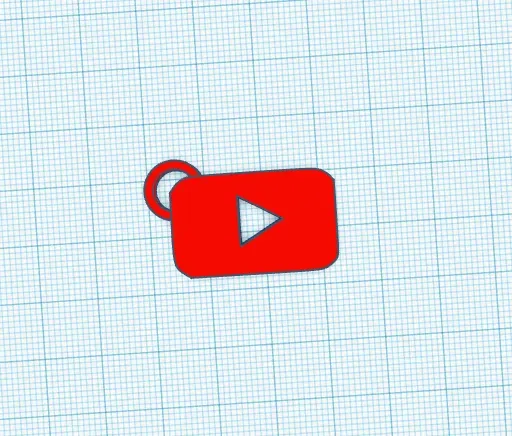 YouTube play button keychain