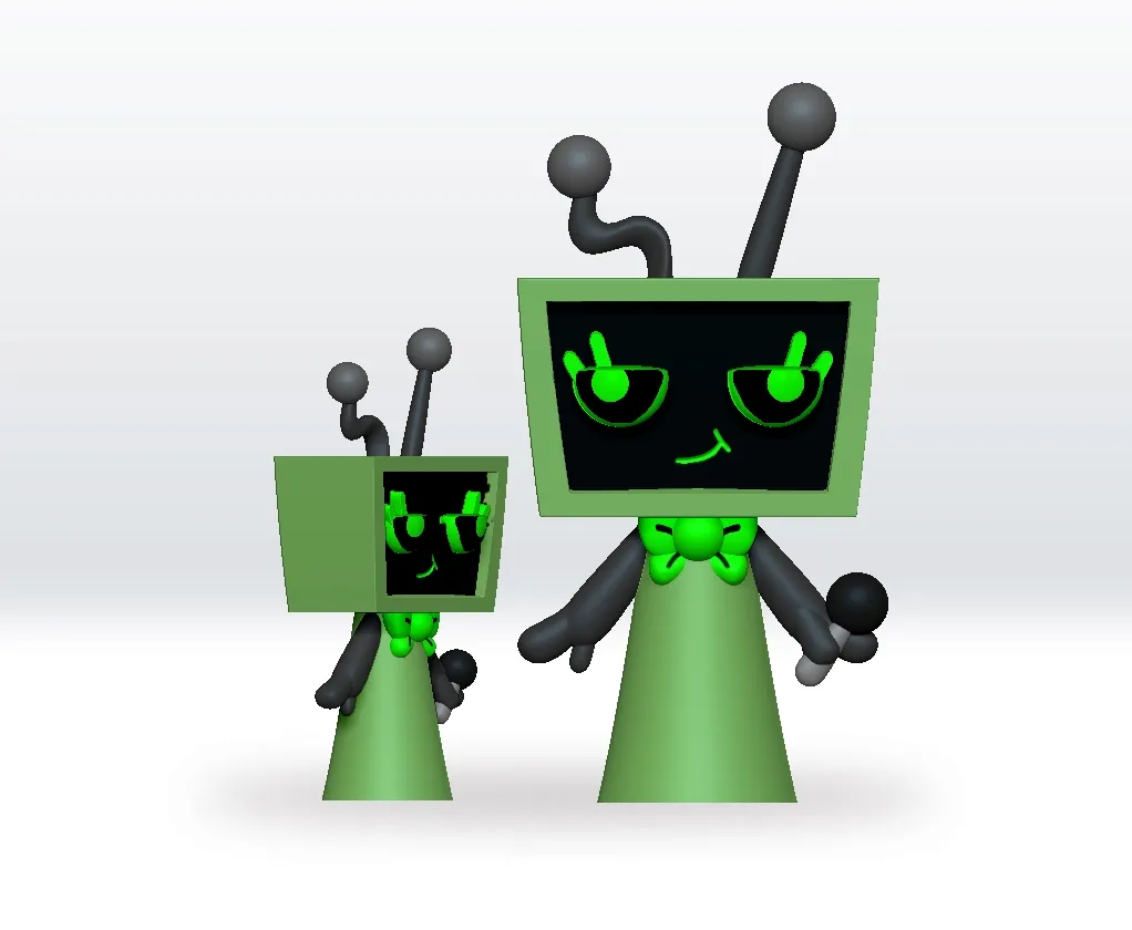 Sprunki Vee STL 3D Model Dandys World Character Fanart