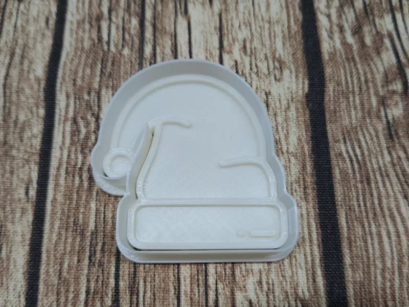cookie cutter santa hat - cutter and stamp