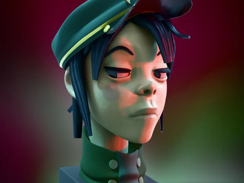 Noodle Bust - Gorillaz Fan Art