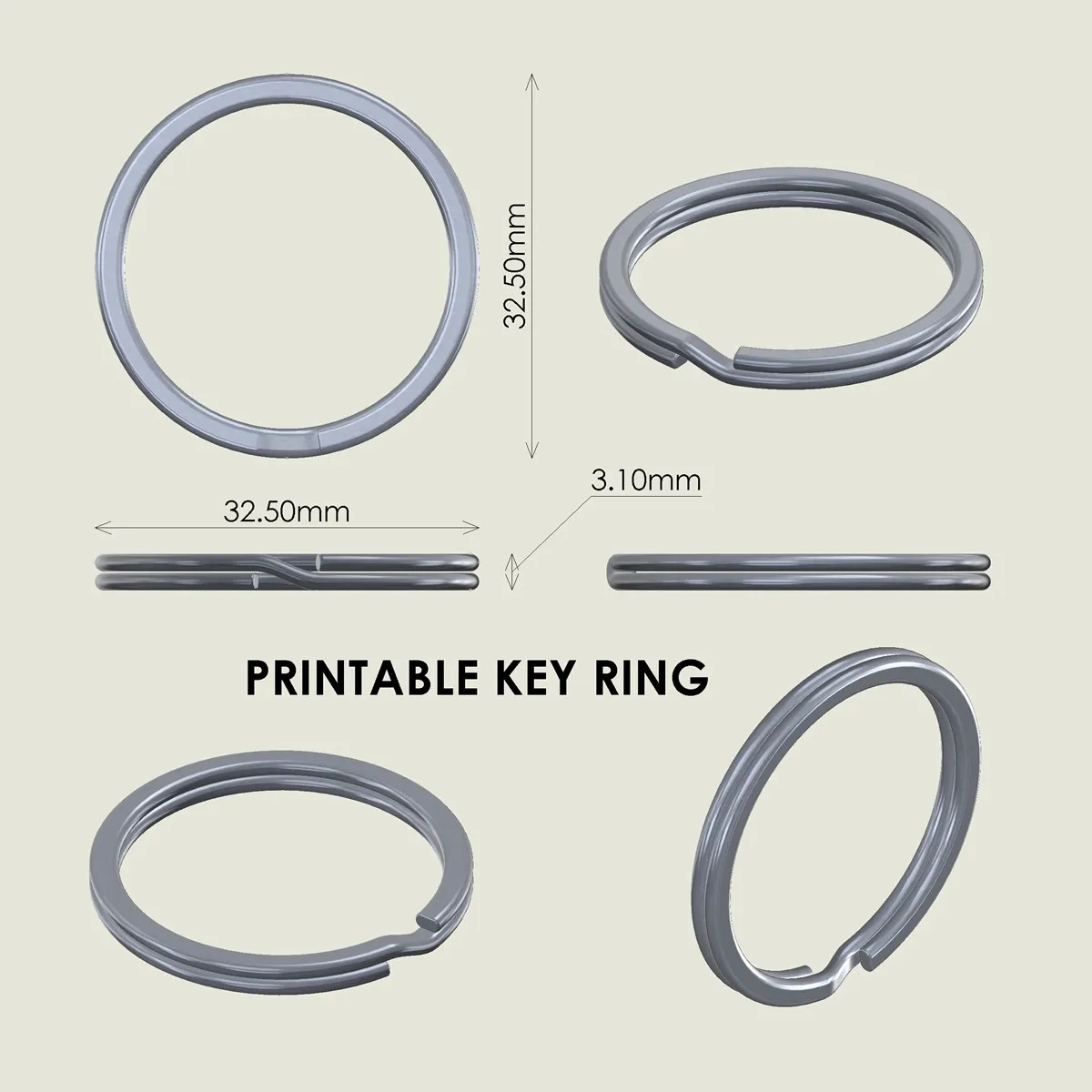 Flat Key Ring
