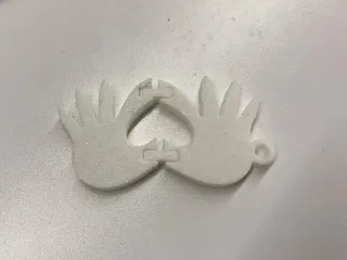 Heart hands keychain