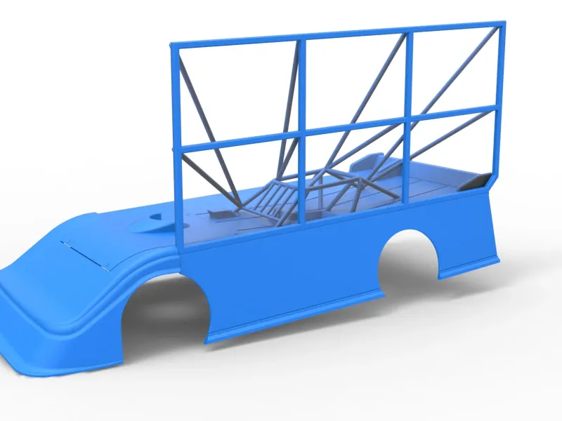 Shell of Super Dirt Late model with side wing Scale 1:25
