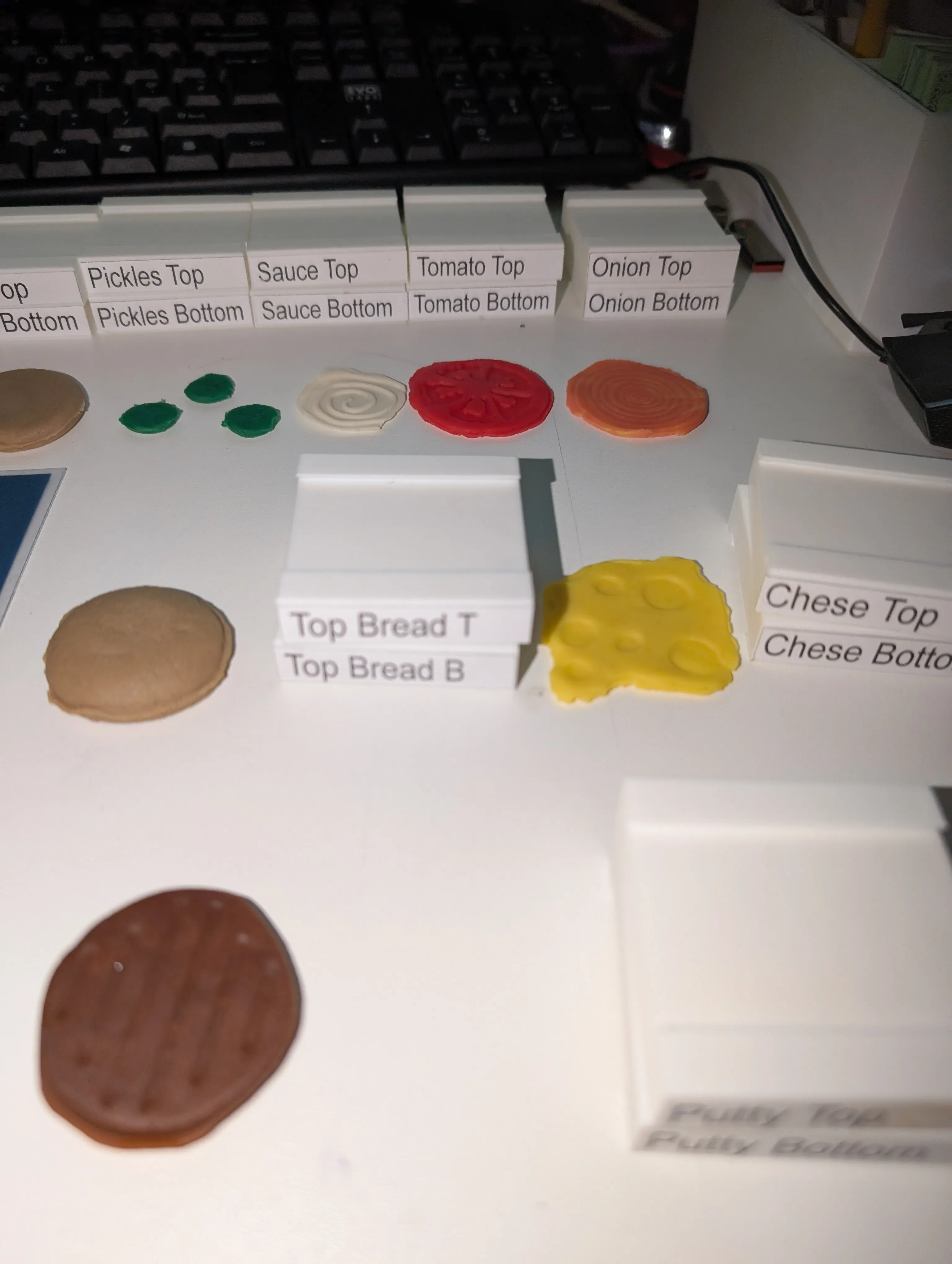 Play-doh burger maker sensory play for kids