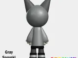 Gray Sprunki Incredibox 3D STL Character Fanart-3