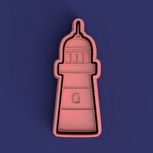 cortante + estampa de faro / lighthouse cutter + stamp
