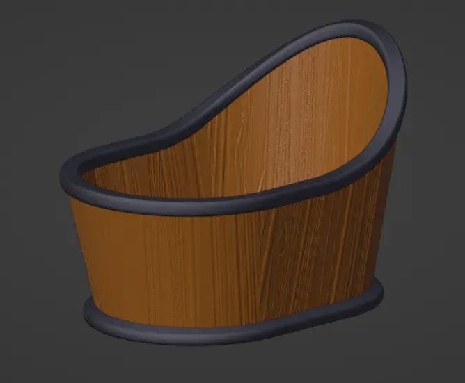 Fancy Wooden Bathtub
