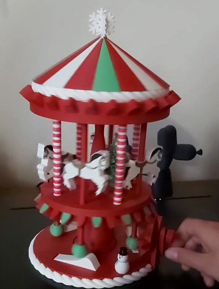 Christmas mecanical carrousel