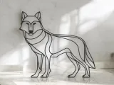 Wolf Line Art - Desktop Line Art-2