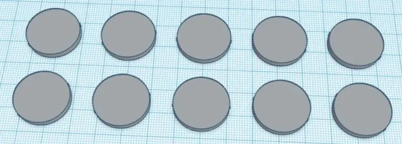 22mm x 2mm bases for various models