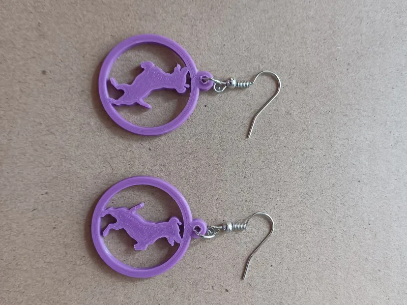 Jack Russell earring, Pendant & Keychain