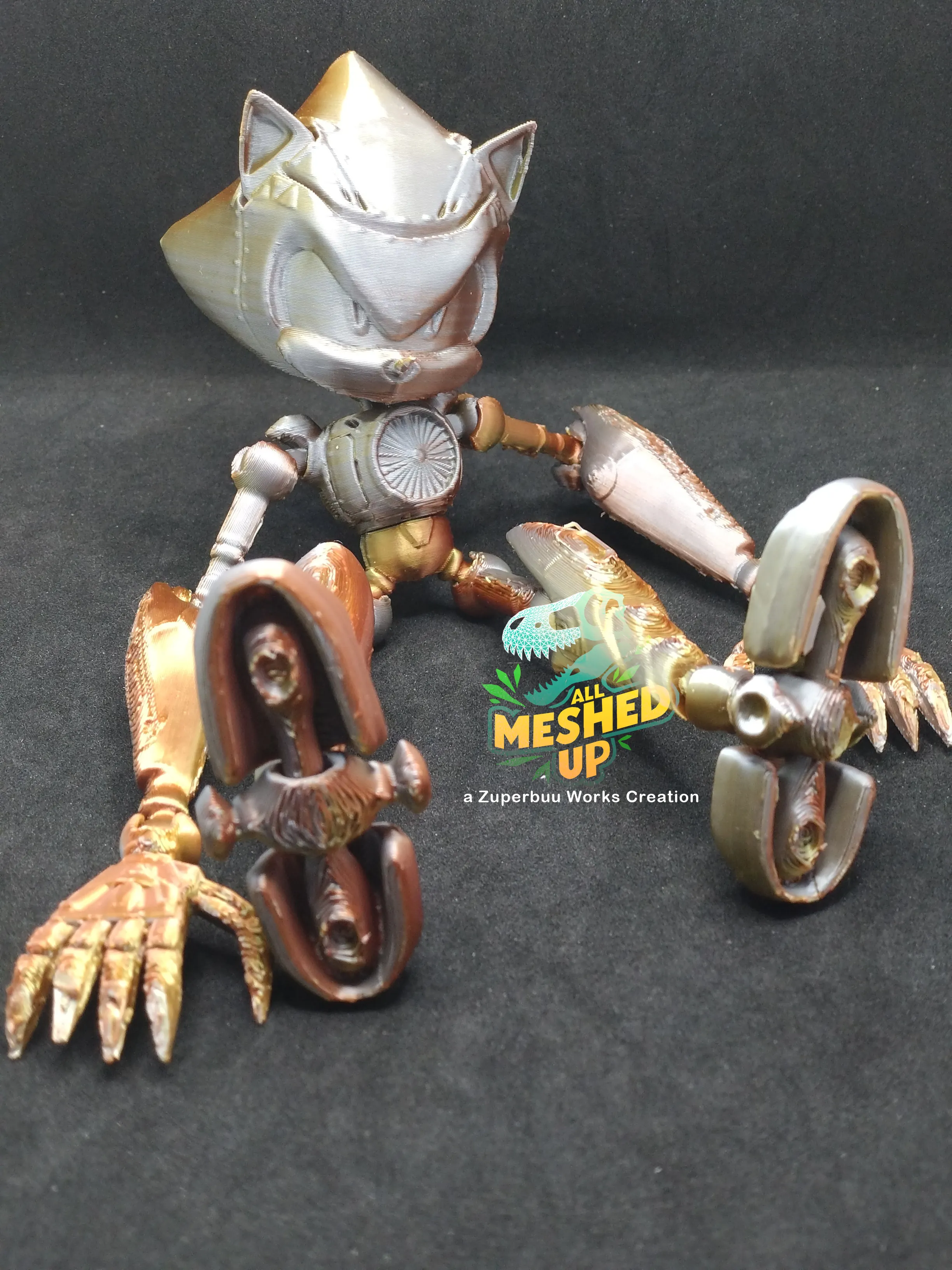 Jouet Sonic en métal articulé