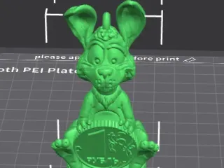 Rabbit on a ruble