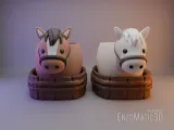 Horse - flower pot planter, pencil holder - 3mf stl-2