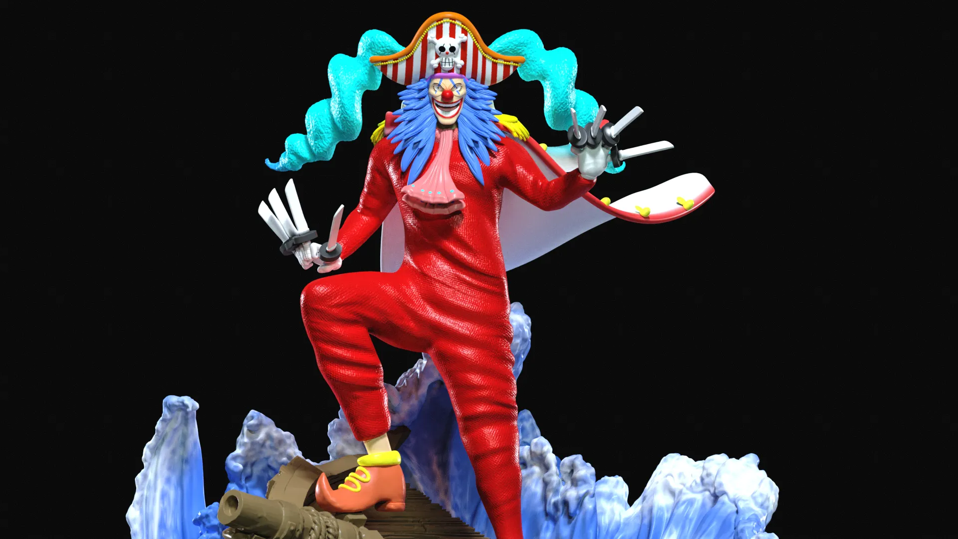BUGGY fanart - YONKO - ONE PIECE - 3D PRINT