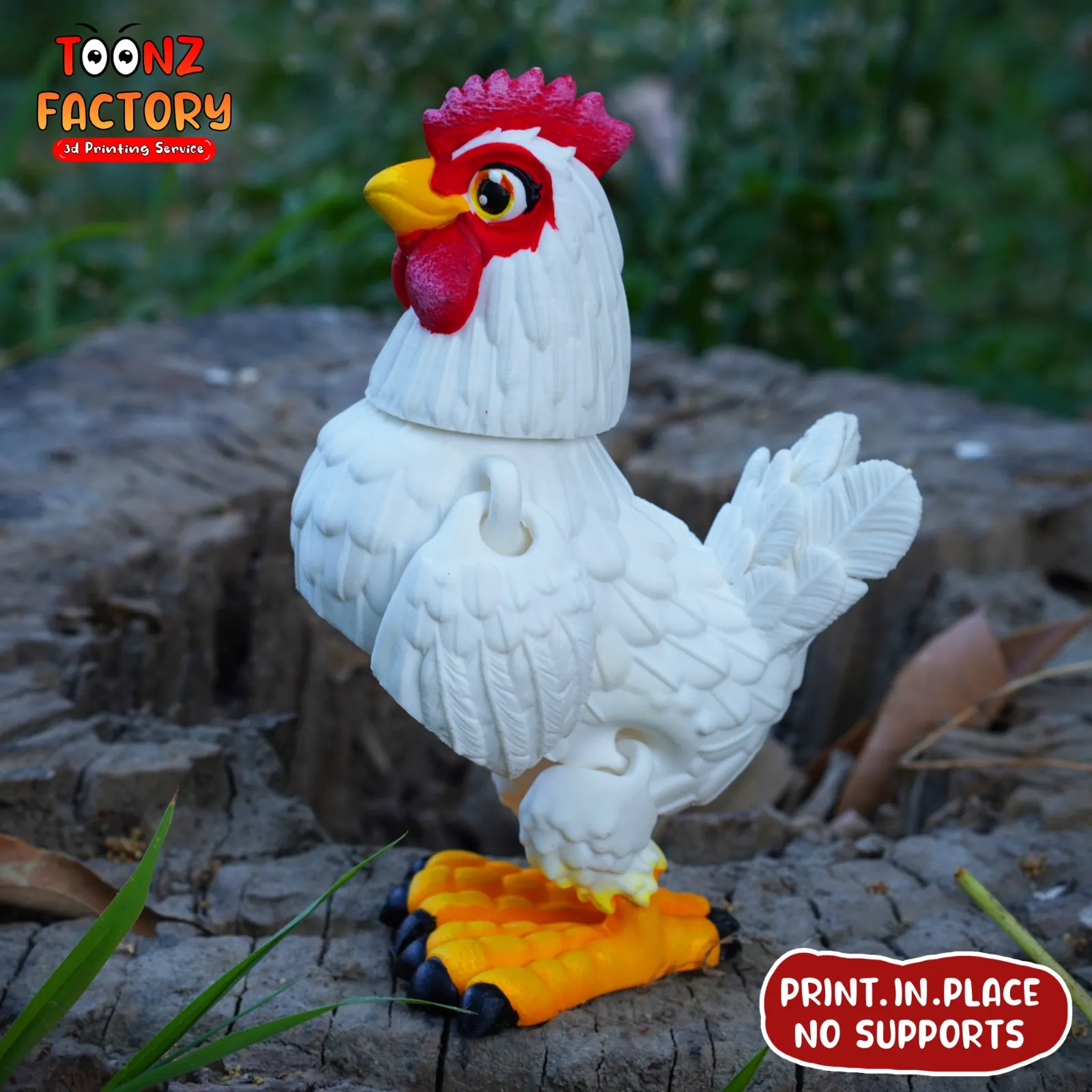 PRINT IN PLACE FLEXI HEN AND CHICKS