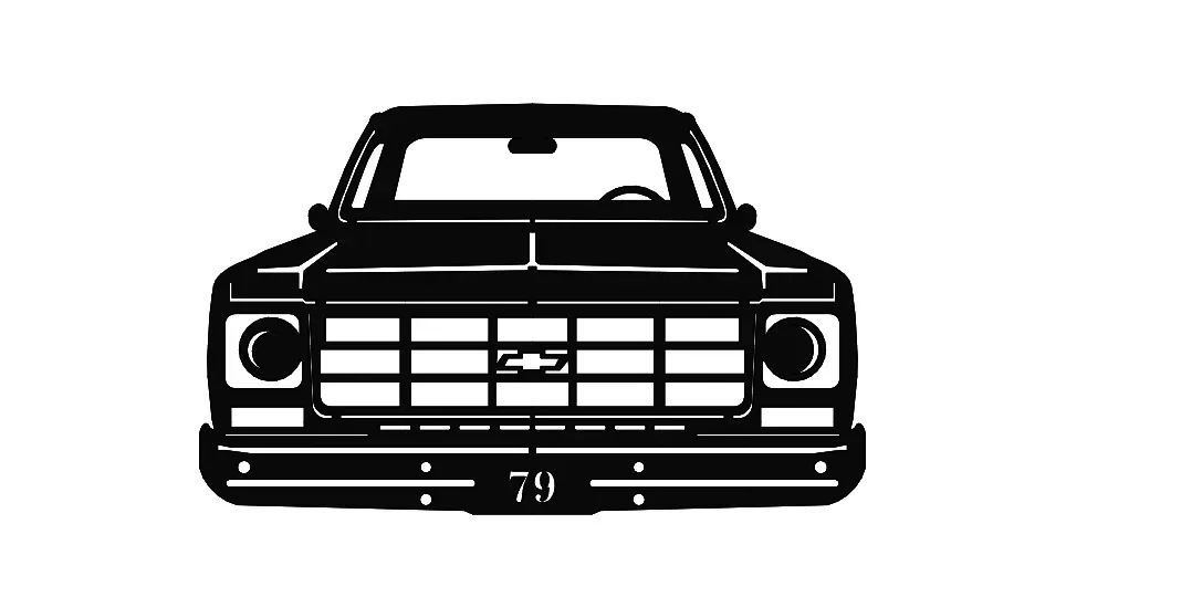 Arte da parete 3D Chevy Square Body del 1979
